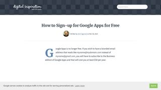 How to Sign-up for Google Apps for Free - Digital Inspiration