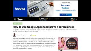 How to Use Google Apps to Improve Your Business | Inc.com
