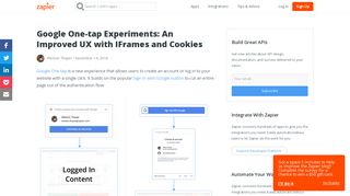 Google One-tap Experiments: An Improved UX with IFrames and ...