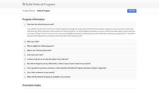 FAQs – Referral Program – Google G Suite