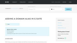 Adding a Domain Alias in G Suite - Media Temple