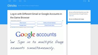 Login Different Gmail or Google Accounts in Same Browser - Gtricks
