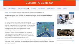 How to Logout and Switch to another Google Account for Pokemon Go