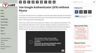 Use Google Authenticator (2FA) without Phone - PC, Mac - 7labs