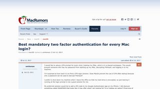 Best mandatory two factor authentication for every Mac login ...