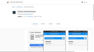 GAuth Authenticator - Google Chrome