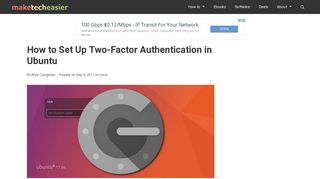 How to Set Up Two-Factor Authentication in Ubuntu - Make Tech Easier