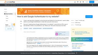 How to add Google Authenticator to my website? - Stack Overflow