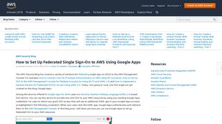 How to Set Up Federated Single Sign-On to AWS Using Google Apps
