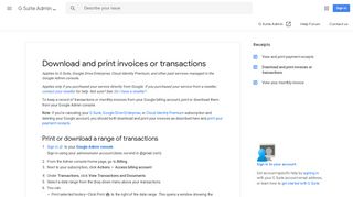 Download and print invoices or transactions - G ... - Google Support