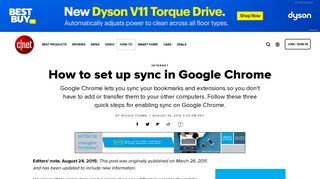 How to set up sync in Google Chrome - CNET