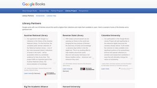 Library Partners – Google Books