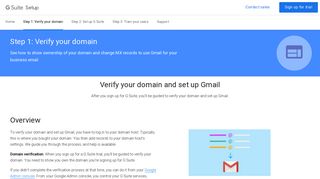 Step 1: Verify your domain - G Suite - Google
