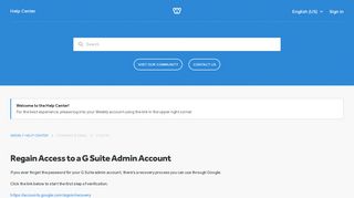 Regain Access to a G Suite Admin Account – Weebly Help Center