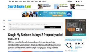 Google My Business listings: 5 frequently asked questions - Search ...
