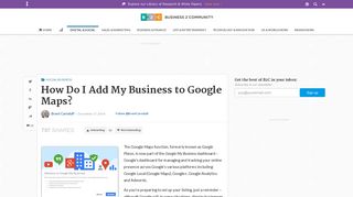 How Do I Add My Business to Google Maps? - Business 2 Community