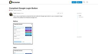Compliant Google Login Button - theme - Discourse Meta