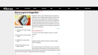 How to Log in to Google Buzz | Chron.com