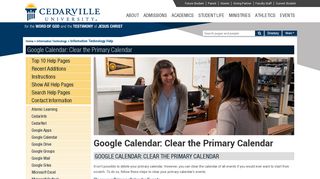 Google Calendar: Clear the Primary Calendar - Help Pages ...