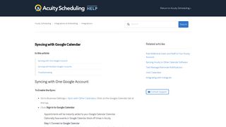 Syncing with Google Calendar – Acuity Scheduling