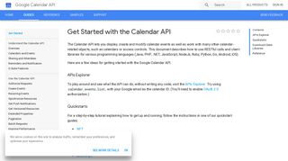 Get Started with the Calendar API | Calendar API | Google Developers