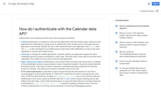 How do I authenticate with the Calendar data API? - Google Support
