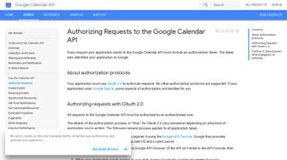 Authorizing Requests to the Google Calendar API - Google Developers