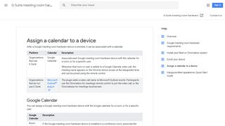 Assign a calendar to a device - G Suite meeting ... - Google Support