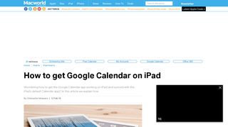 How to get Google Calendar on iPad - Macworld UK