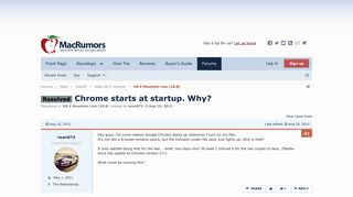 Resolved - Chrome starts at startup. Why? | MacRumors Forums