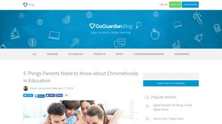 5 Things Parents Need to Know about Chromebooks in Education