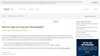 How do I sign in to my Acer Chromebook? - Answers