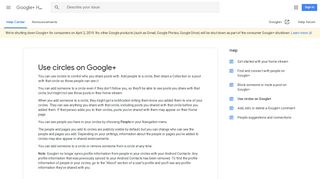 Use circles on Google+ - Computer - Google+ Help - Google Support