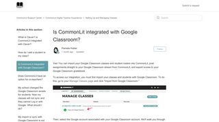 Is CommonLit integrated with Google Classroom? – CommonLit ...
