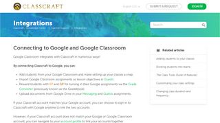 Connecting to Google and Google Classroom – Classcraft ...