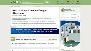 3 Ways to Join a Class on Google Classroom - wikiHow