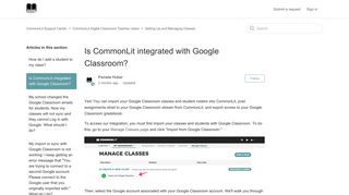 Is CommonLit integrated with Google Classroom? – CommonLit ...