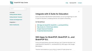 Integrate with G Suite for Education - BrainPOP Help Center