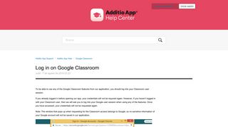 Log in on Google Classroom – Additio App Support