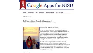 Full Speed into Google Classroom! - Google Apps for NISD