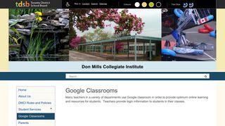 Google Classrooms - TDSB School Websites - Toronto District School ...