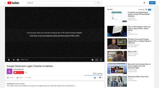 Google Classroom Login (Teacher Invitation) - YouTube