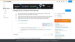 Google Cloud: Compute VM Instances - Stack Overflow