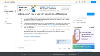Getting an API key to use with Google Cloud Messaging - Stack Overflow