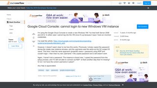 Google Cloud Console: cannot login to new WIndows VM instance ...