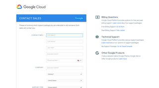 Support Sign Up | Google Cloud