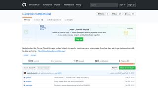 GitHub - googleapis/nodejs-storage: Node.js client for Google Cloud ...
