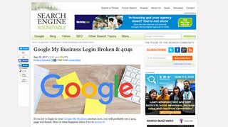 Google My Business Login Not Working - Search Engine Roundtable