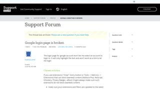 Google login page is broken | Firefox Support Forum | Mozilla Support