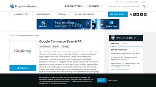 Google Commerce Search API | ProgrammableWeb